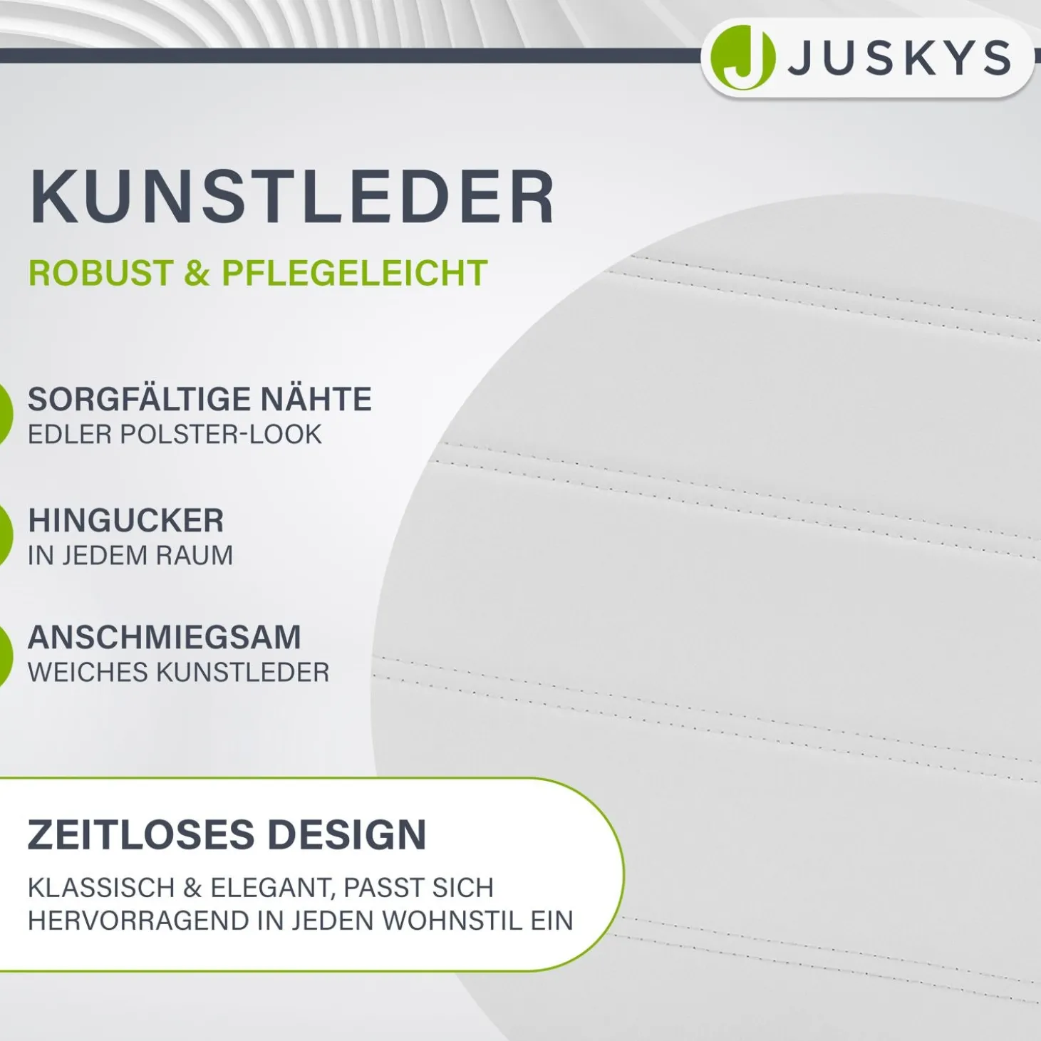 Freischwinger Stuhl Vegas mit Kunstleder Moderner Esszimmerstuhl mit Metall-Gestell & Kunstleder im Set