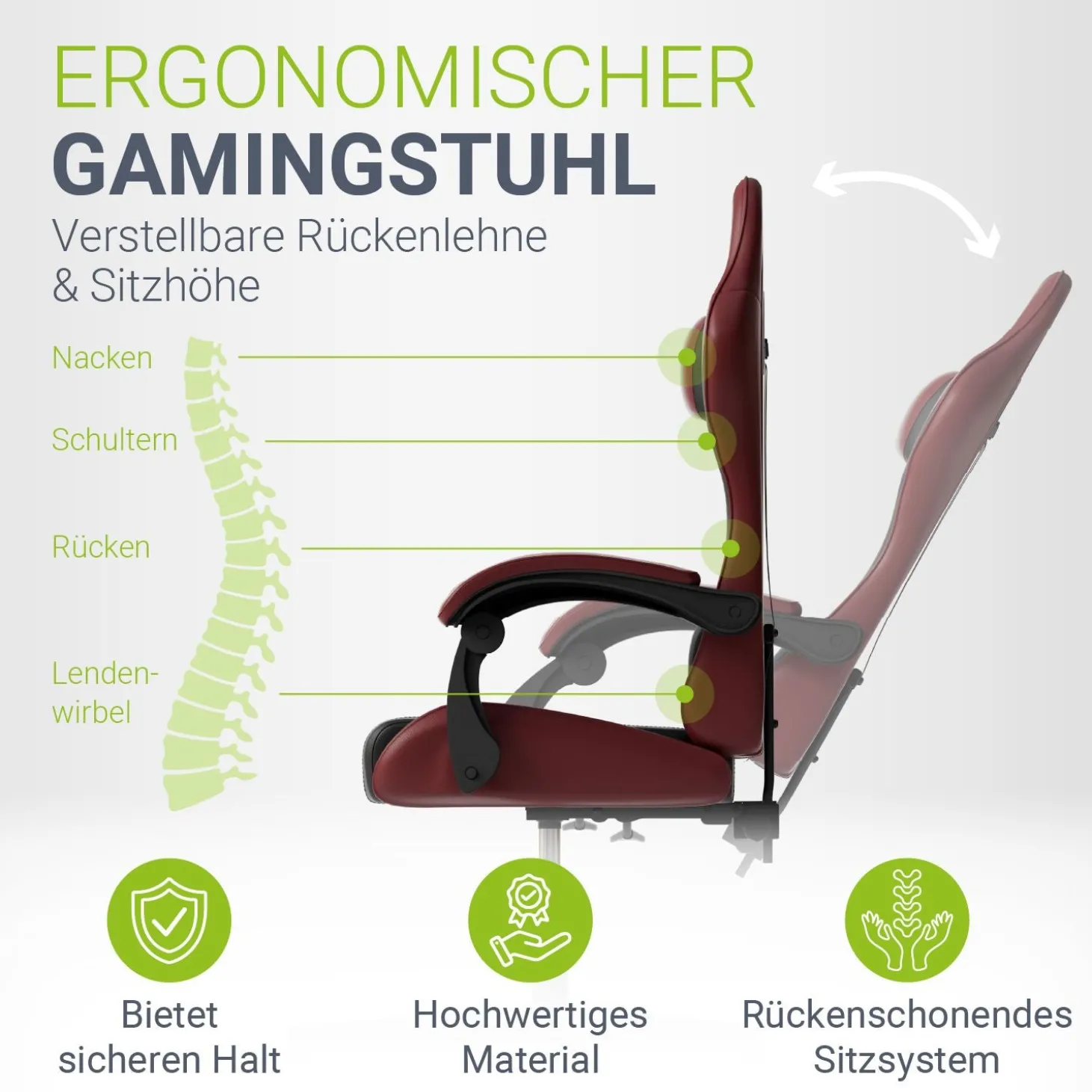 Gamingstuhl HyperSeat Bürostuhl für Home-Office & Gaming