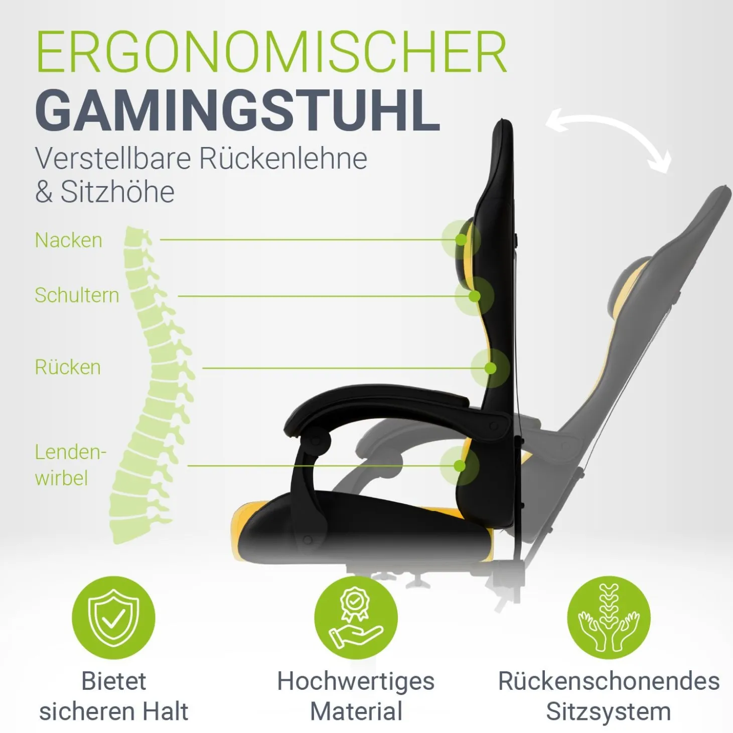 Gamingstuhl HyperSeat Bürostuhl für Home-Office & Gaming