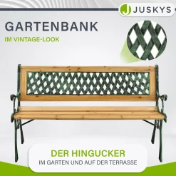 Gartenbank Pisa 2 Sitzer Bank aus lackiertem Holz und Gusseisen