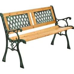 Gartenbank Sanremo 2 Sitzer Bank aus lackiertem Holz aus Gusseisen