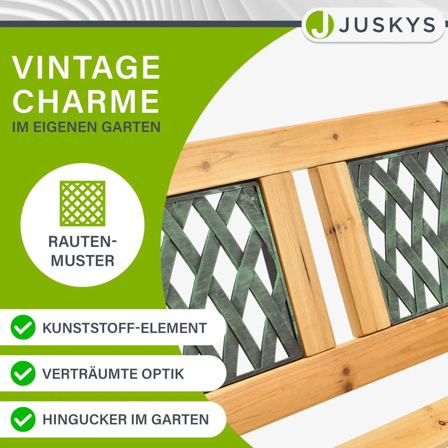 Gartenbank Sanremo 2 Sitzer Bank aus lackiertem Holz aus Gusseisen