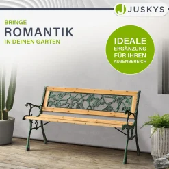 Gartenbank Venezia 2 Sitzer Bank aus lackiertem Holz aus Gusseisen