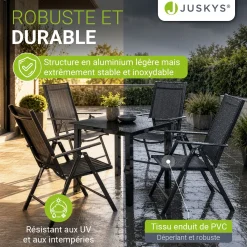 Gartengarnitur Milano Gartenset 7-teilig; Tischplatte aus Sicherheitsglas
