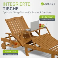 Gartenliege klappbar SunScape Sonnenliege wetterfest mit verstellbarer Rückenlehne