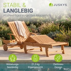 Gartenliege klappbar SunScape Sonnenliege wetterfest mit verstellbarer Rückenlehne