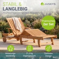 Gartenliege klappbar SunScape Sonnenliege wetterfest mit verstellbarer Rückenlehne