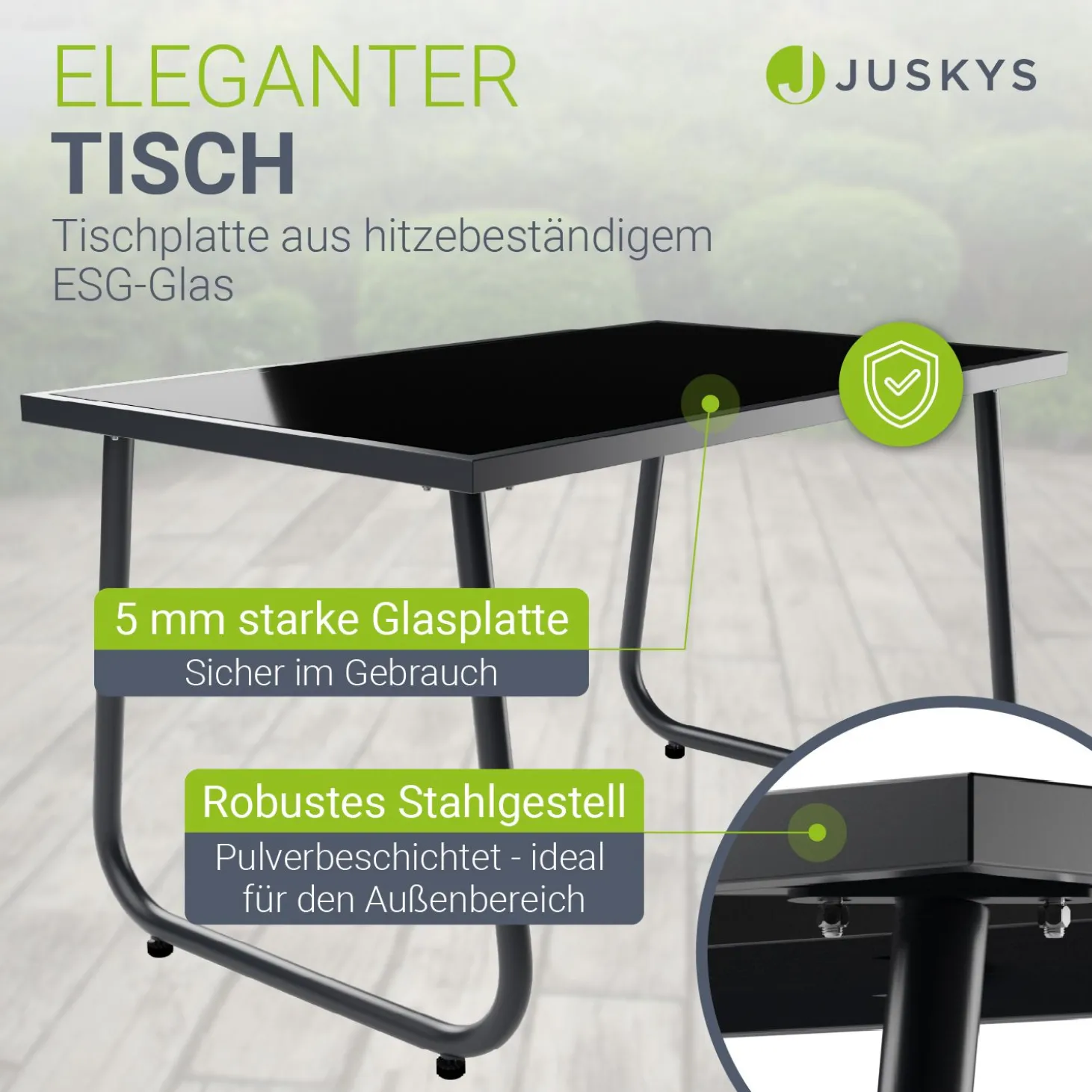 Gartenmöbelset Genua 4-teilig Sitzgruppe Garten wetterfest mit Tisch & Bank