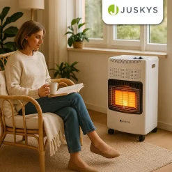 Gasheizer für Innenräume 3-Wärme-Stufen Heizstrahler mit bis zu 4200 Watt für Terrasse & Outdoor