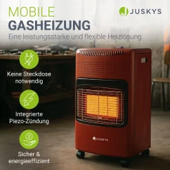Gasheizer für Innenräume 3-Wärme-Stufen Heizstrahler mit bis zu 4200 Watt für Terrasse & Outdoor