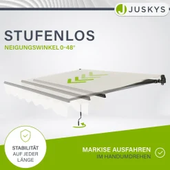 Gelenkarmmarkise mit Kurbel Markise für Terrasse & Balkon - inklusive Halterung