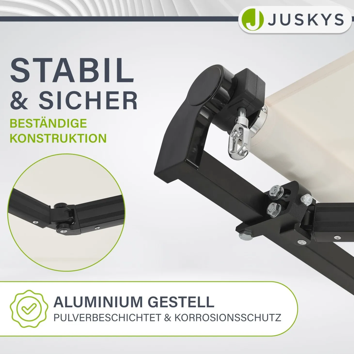 Gelenkarmmarkise mit Kurbel Markise für Terrasse & Balkon - inklusive Halterung