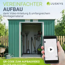 Gerätehaus Metall Geräteschuppen aus Metall mit Fundamentrahmen