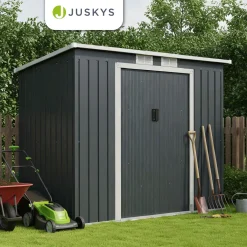Gerätehaus Metall Geräteschuppen aus Metall mit Fundamentrahmen