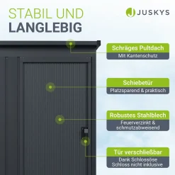 Gerätehaus Metall Geräteschuppen aus Metall mit Fundamentrahmen