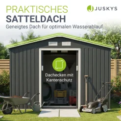 Gerätehaus Metall Geräteschuppen aus Metall mit Fundamentrahmen