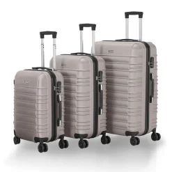 Hartschalen Kofferset Rom 3 & 4 tlg. Set mit schlagfester ABS-Hartschale, 360° Rollen