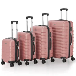 Hartschalen Kofferset Rom 3 & 4 tlg. Set mit schlagfester ABS-Hartschale, 360° Rollen