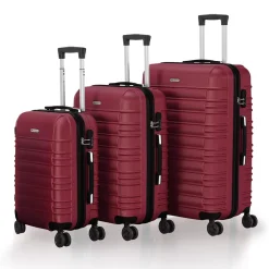 Hartschalen Kofferset Rom 3 & 4 tlg. Set mit schlagfester ABS-Hartschale, 360° Rollen