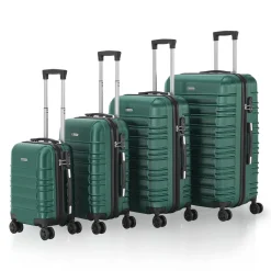 Hartschalen Kofferset Rom 3 & 4 tlg. Set mit schlagfester ABS-Hartschale, 360° Rollen