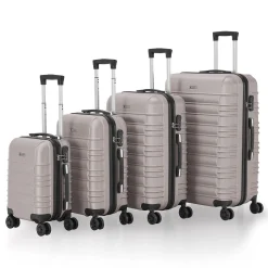 Hartschalen Kofferset Rom 3 & 4 tlg. Set mit schlagfester ABS-Hartschale, 360° Rollen