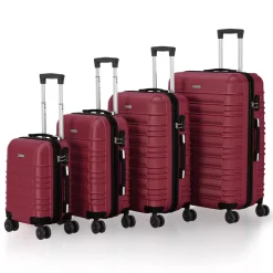 Hartschalen Kofferset Rom 3 & 4 tlg. Set mit schlagfester ABS-Hartschale, 360° Rollen