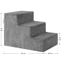 Haustiertreppe Timmy mit 3 Stufen 36 cm hohe Ein- und Ausstiegshilfe für Haustiere