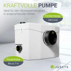 Hebeanlage 600 W Kleinhebeanlage zum Abpumpen von Schmutzwasser bis in 7 m Höhe