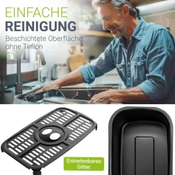 Heißluftfritteuse 9 L Airfryer mit 2 Kammern & 9 Programmen
