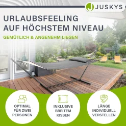 Hängematte Cata mit Gestell Indoor- und Outdoor-Hängematte mit Kissen