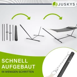 Hängematte Cata mit Gestell Indoor- und Outdoor-Hängematte mit Kissen