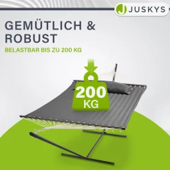 Hängematte Cata mit Gestell Indoor- und Outdoor-Hängematte mit Kissen