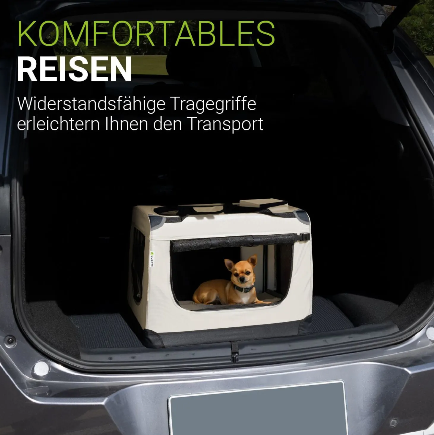 Hundebox Auto faltbar Lassie Hundetransportbox mit Tragegriff & Liegedecke