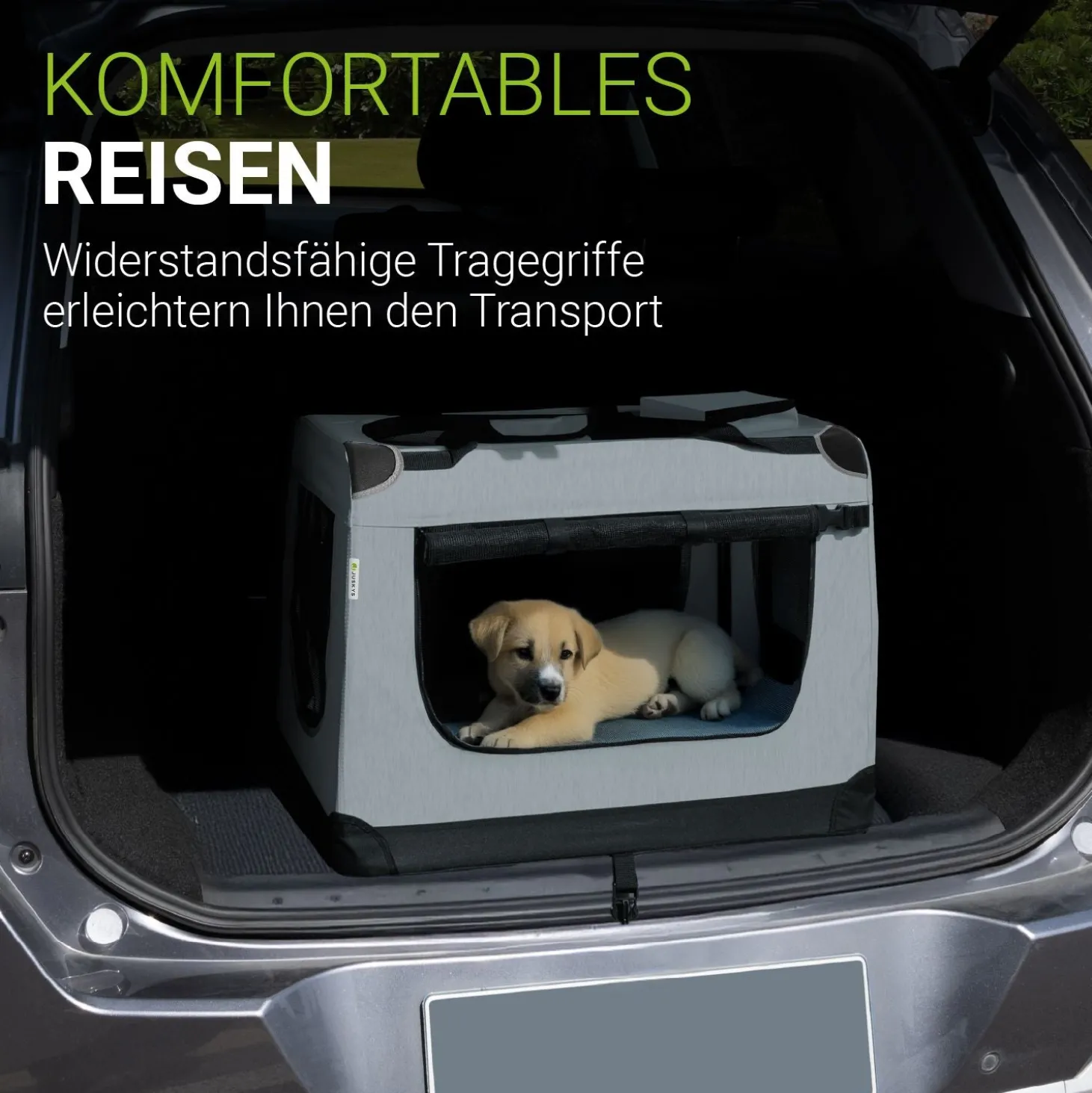 Hundebox Auto faltbar Lassie Hundetransportbox mit Tragegriff & Liegedecke