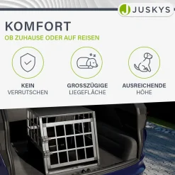 Hundebox Auto Hundetransportbox Alu für Kofferraum oder Rücksitz