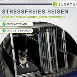 Hundebox Auto Hundetransportbox Alu für Kofferraum oder Rücksitz
