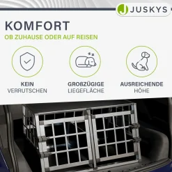 Hundebox Auto Hundetransportbox Alu für Kofferraum oder Rücksitz