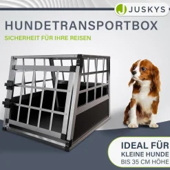 Hundebox Auto Hundetransportbox Alu für Kofferraum oder Rücksitz