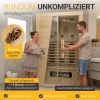 Infrarotkabine Bergen 115 ↔ 115x105cm ↕ 190cm ⚟ Dimmbare Vollspektrumstrahler 유 2 Person