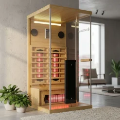 Infrarotkabine Göteborg Infrarotsauna mit Vollspektrumstrahler und LED-Beleuchtung