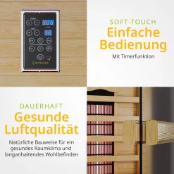 Infrarotkabine Göteborg Infrarotsauna mit Vollspektrumstrahler und LED-Beleuchtung