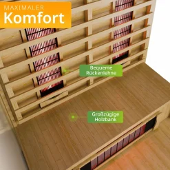 Infrarotkabine Göteborg Infrarotsauna mit Vollspektrumstrahler und LED-Beleuchtung