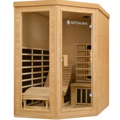 Infrarotkabine Kolding ↔ 130x190cm ↕ 190cm ⚟ Dual-Heizsystem 유 2 Personen