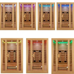 Infrarotkabine Nyborg S120V ↔ 120x105cm ↕ 190cm ⚟ Dual Technologie 유 2 Personen