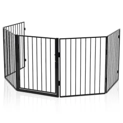 Kamin- / Ofenschutzgitter 300 cm Schutzgitter mit Tür und Befestigungsmaterial