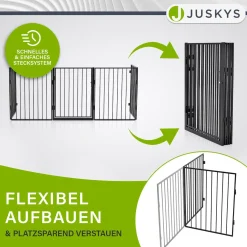 Kamin- / Ofenschutzgitter 300 cm Schutzgitter mit Tür und Befestigungsmaterial
