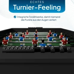 Kickertisch für Kinder und Erwachsene Tischkicker mit Zubehör und integriertem Torzähler