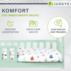 Kinderbett Marli 90 x 200 cm Hausbett mit Rausfallschutz, Lattenrost und Dach