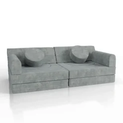 Kindersofa Kayo mit Cord Bezug & Kissen Weiches Spielsofa mit verschiedenen Aufbaumöglichkeiten