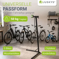 Klappbarer Fahrrad Reparaturständer Höhenverstellbar, bis 50 kg belastbar, mit Gummibeschichtung